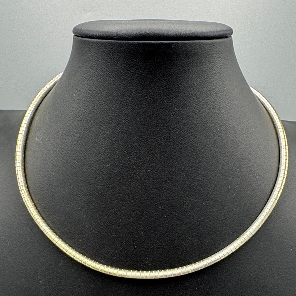 Classic Two-Tone Collar Necklace - Gold & Silver